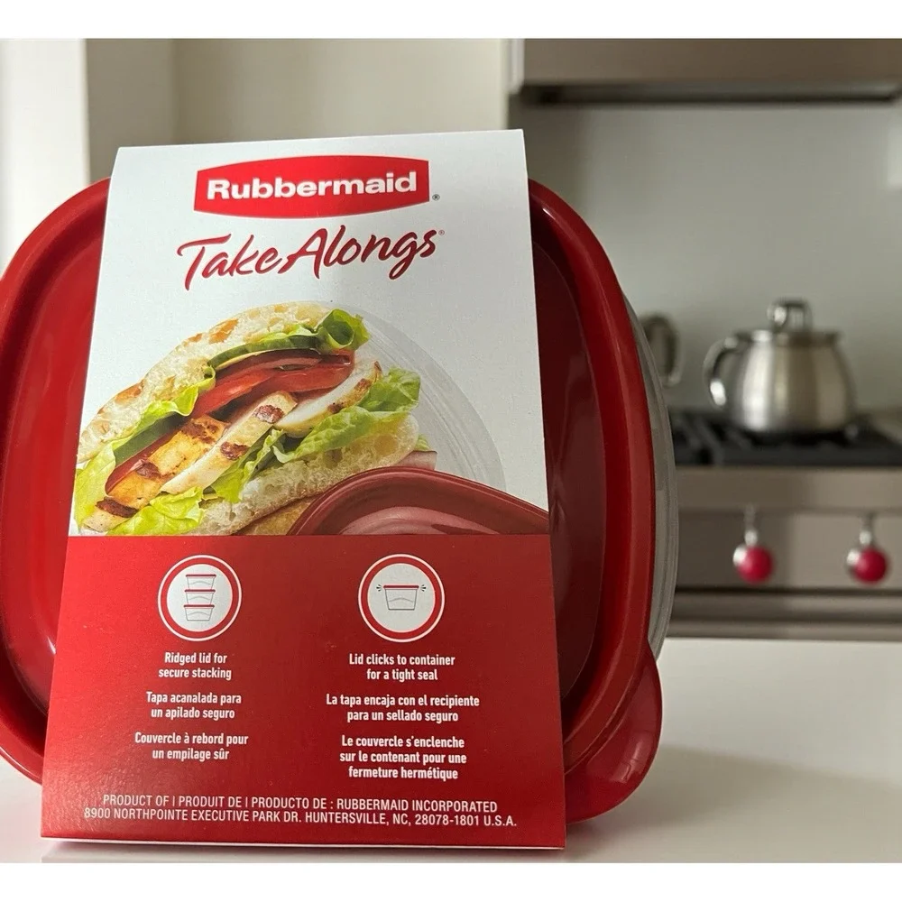 Rubbermaid Take Alongs‎ Sandwich Squares Set Of 2 - 2.9 Cups Kitchen Storage